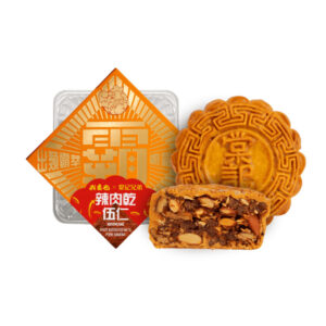 我来也 x 棠记兄弟 辣肉干伍仁  <br>OLOIYA x TK BAKERY Spicy Assorted Nuts, Pork Bakkwa Mooncake